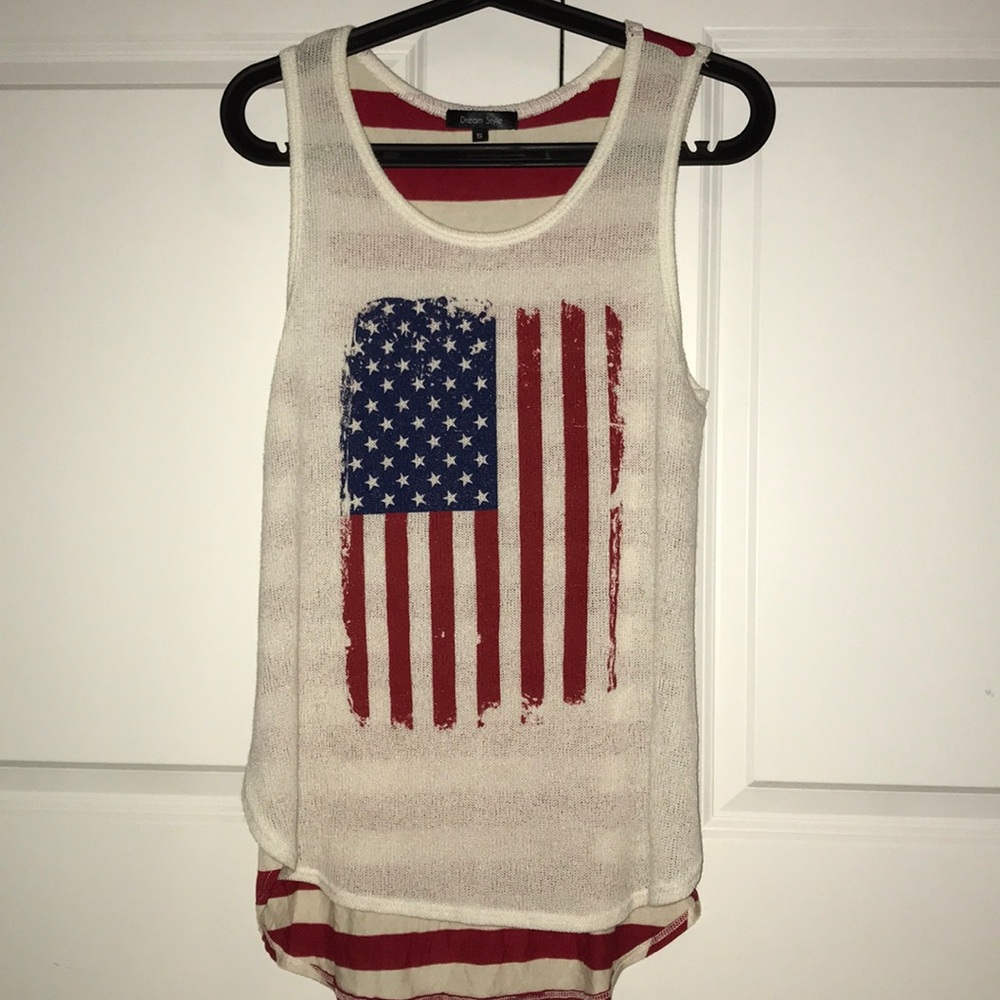 American flag tank top